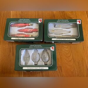 European Style Designs Hand Painted Christmas Ornaments